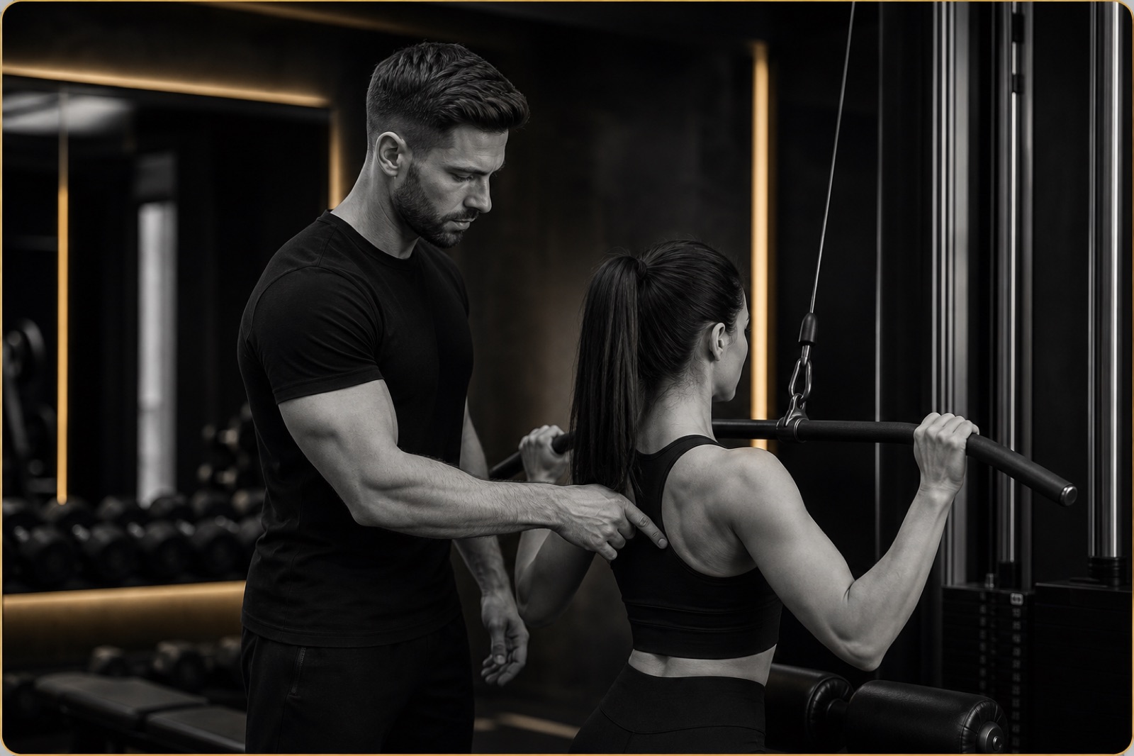 Personal Training mit direkter Technik-Korrektur im Gym